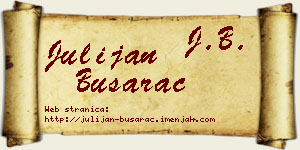 Julijan Busarac vizit kartica